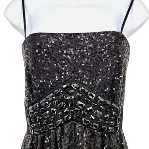 NWT Vintage Cache size 2 Black Cocktail Prom Party Dress Sequined AP-1237